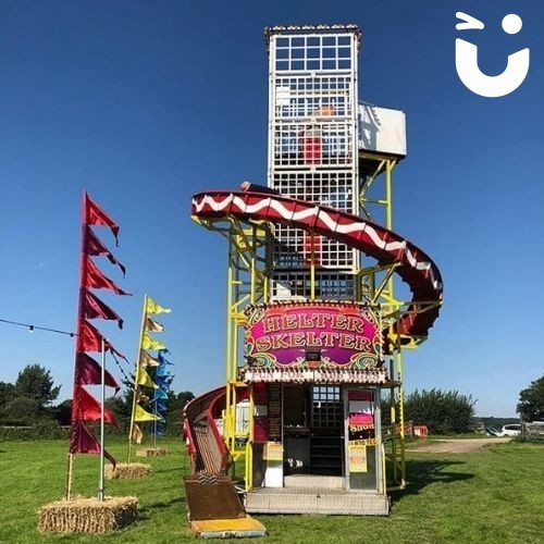 Wooden Square Helter Skelter Slide