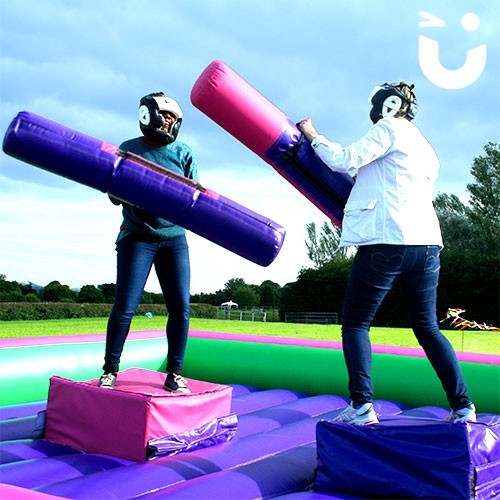 Two contenders joust to become the ultimate victor on our Gladiator Joust Hire