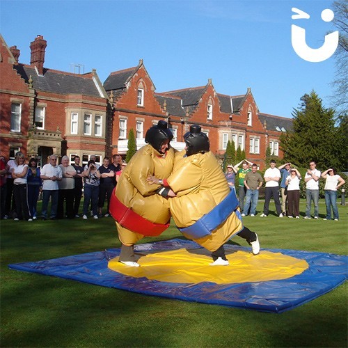 Two adults on our Sumo Adult Hire