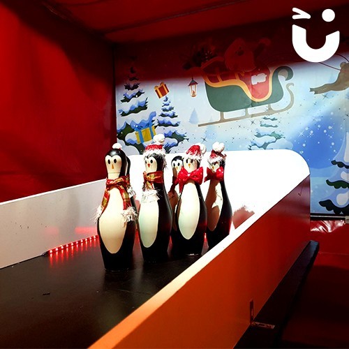 Christmas Penguin Skittles Stall Hire
