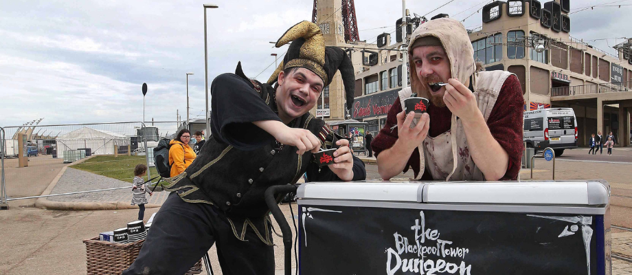 Sunshine's Spooky Ice Cream bike is a big hit in Blackpool!