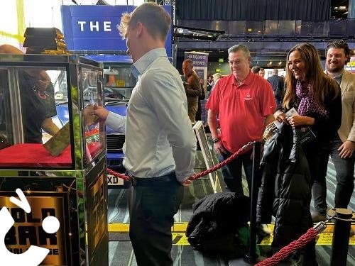 Gold Bar Challenge With Crowd