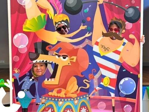Circus Photo Peep Board at a fun event