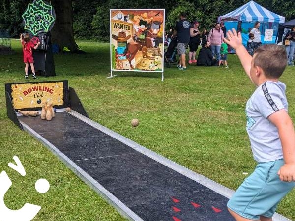 Skittle Games Alley at family festival